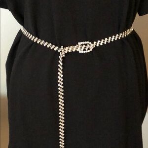 #Silver #diamond stones #belt.